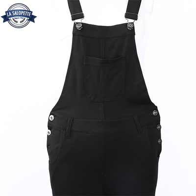 Salopette en Jean Noire