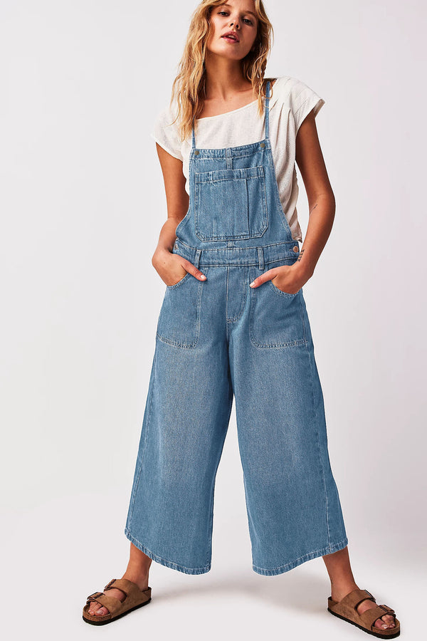 Ogrodniczki Wide Leg Azurin