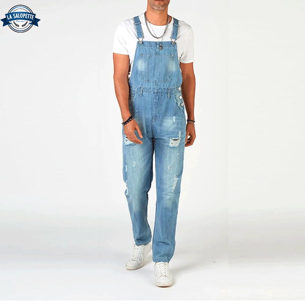 Ogrodniczki Jeansowe<br> Sprane Reaper