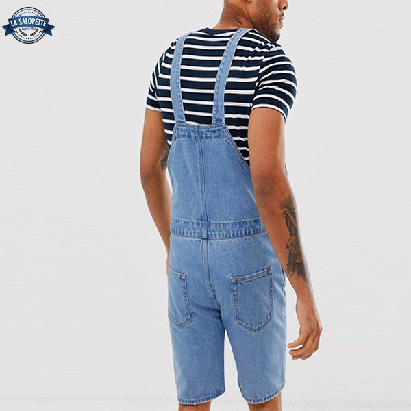 Ogrodniczki Krótkie<br> Jeansowe Retro