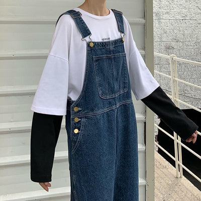 Ogrodniczki Jeansowe<br> Duże Rozmiary Oversize