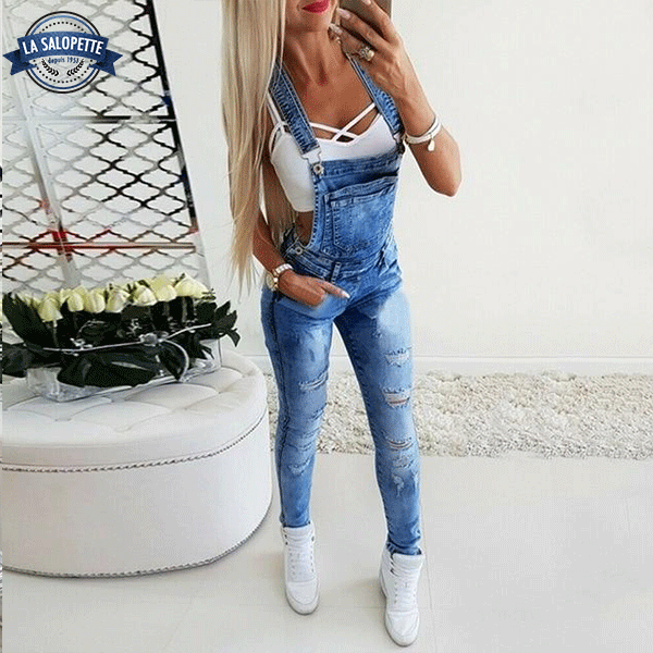 Ogrodniczki Jeansowe<br> Slim Oia