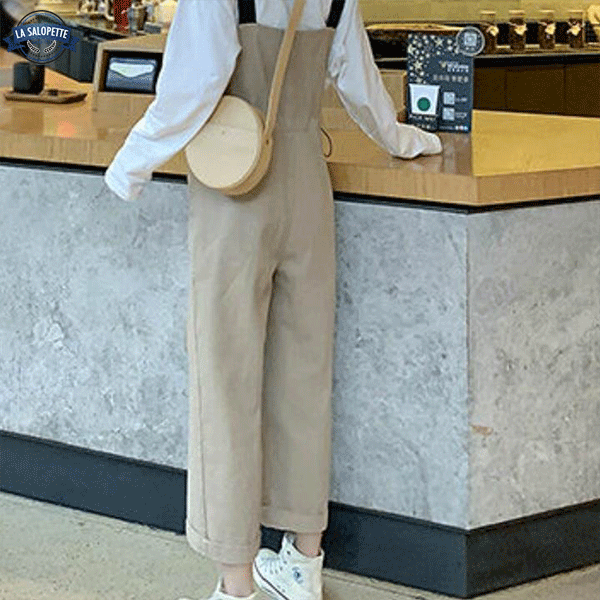 Ogrodniczki Vintage<br>na Szelkach Khaki Ukiyo