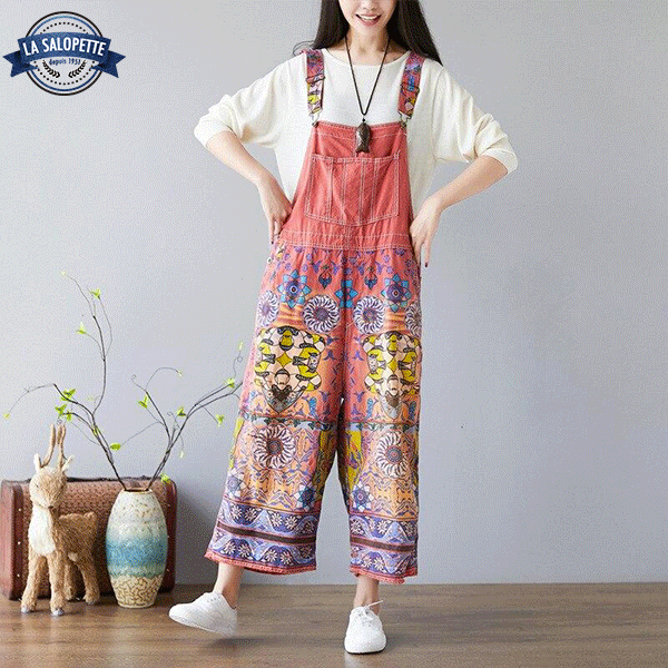 Sukienka Ogrodniczki<br> we Wzory Vintage