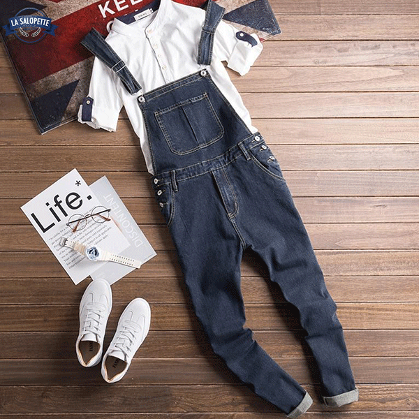 Ogrodniczki Jeansowe<br> Ciemnoniebieskie Farmer