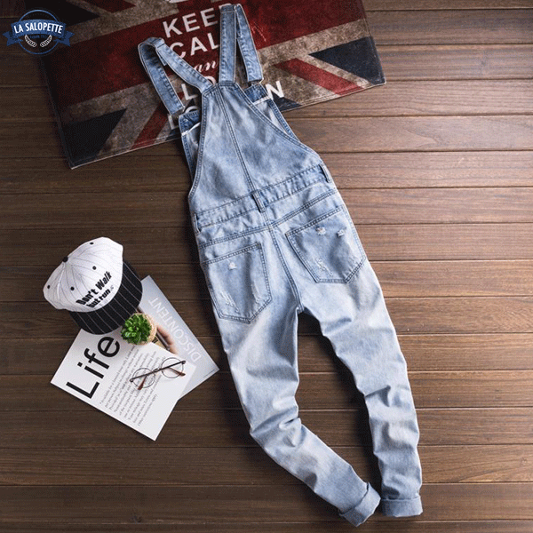Ogrodniczki Jeansowe <br> Męskie Styl Kapitański