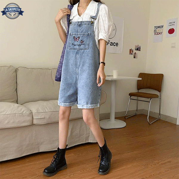 Ogrodniczki Krótkie<br> z Denimu Damskie Ottawa