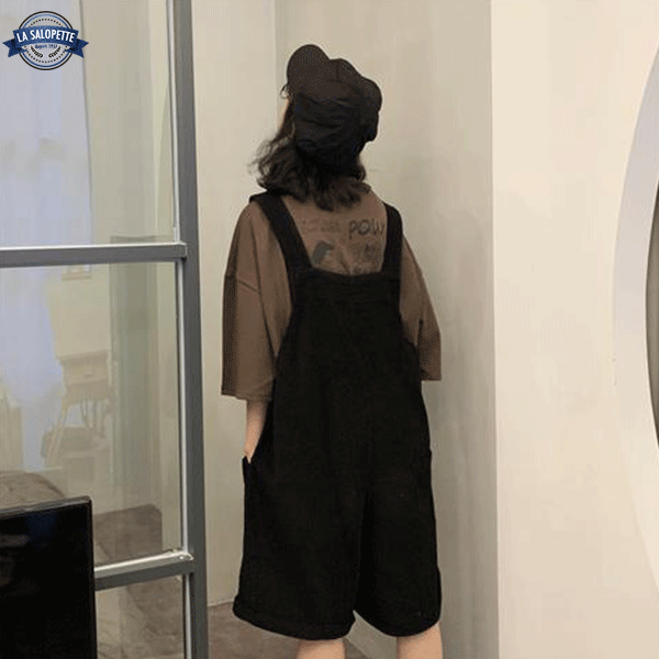 Salopette en Velours Femme Foncée
