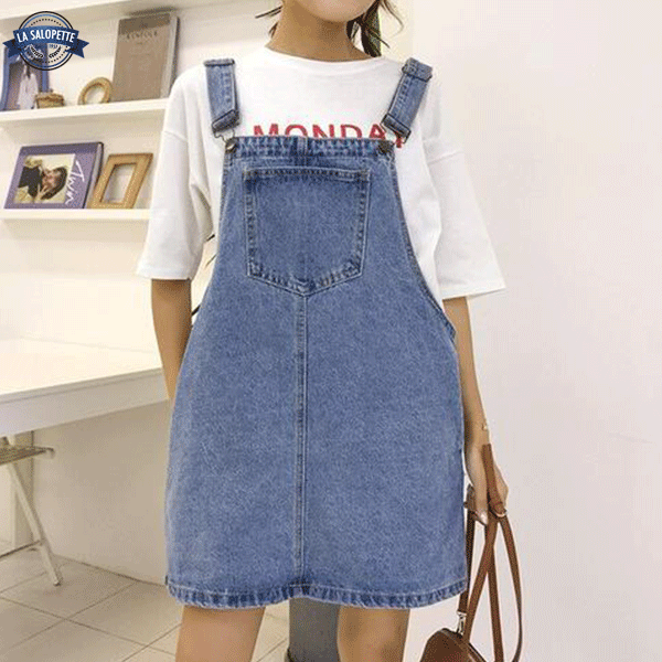 Salopette Jupe en Jean Femme