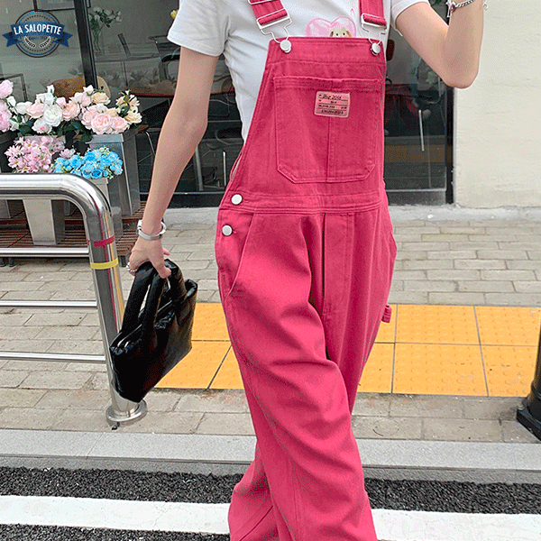 Ogrodniczki Jeansowe<br> Pink Lina