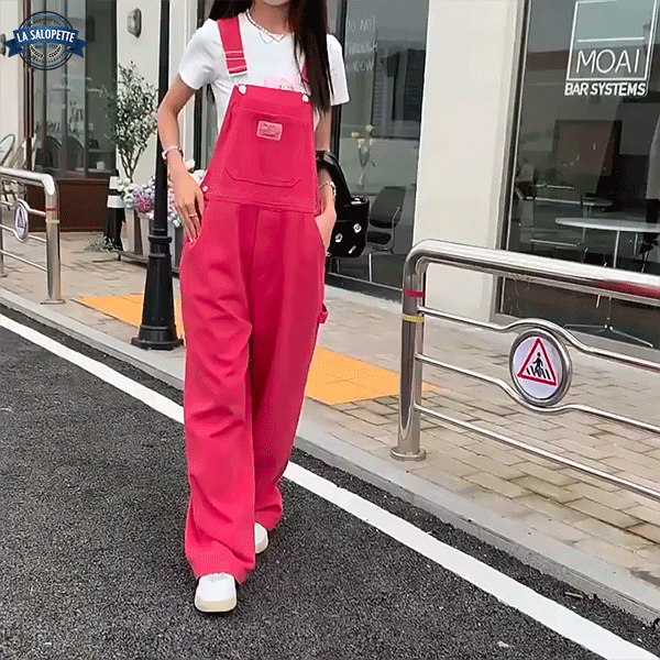 Ogrodniczki Jeansowe<br> Pink Lina
