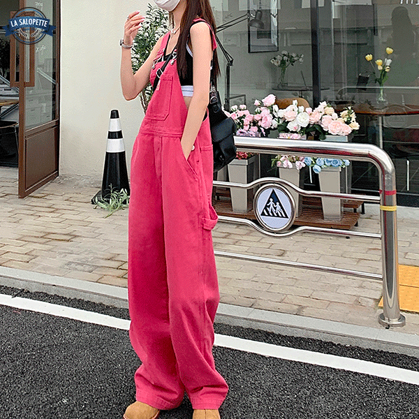 Ogrodniczki Jeansowe<br> Pink Lina