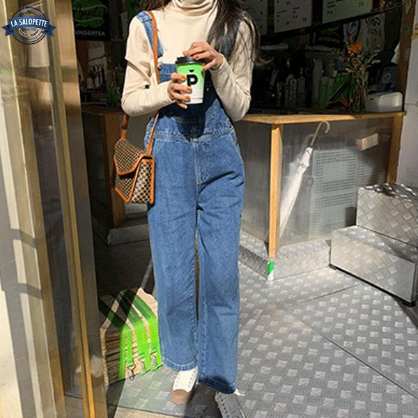 Ogrodniczki Jeansowe<br> Niebieski Denim Milano